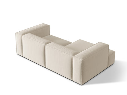 Ecksofa Samt Beige Nuria — Maße und Details