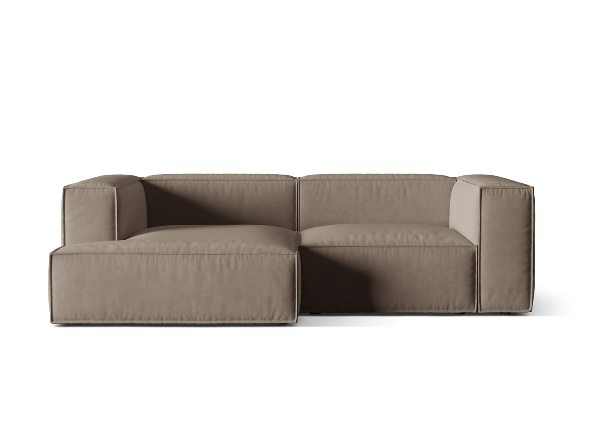 Nuria Modular Corner Sofa, 3 Seats, 252x147 cm — Warm grey / Left