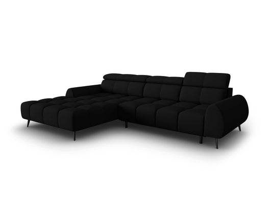 Alyse Electric Corner Sofa, 5 Seats, 295x188 cm — Black / Left