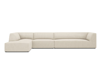 Ecksofa Cord Schwarz Ruby — Green