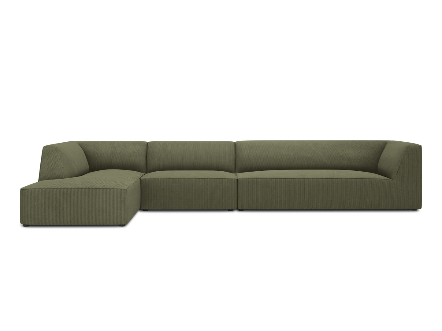 Ecksofa Cord Schwarz Ruby — Dark Grey