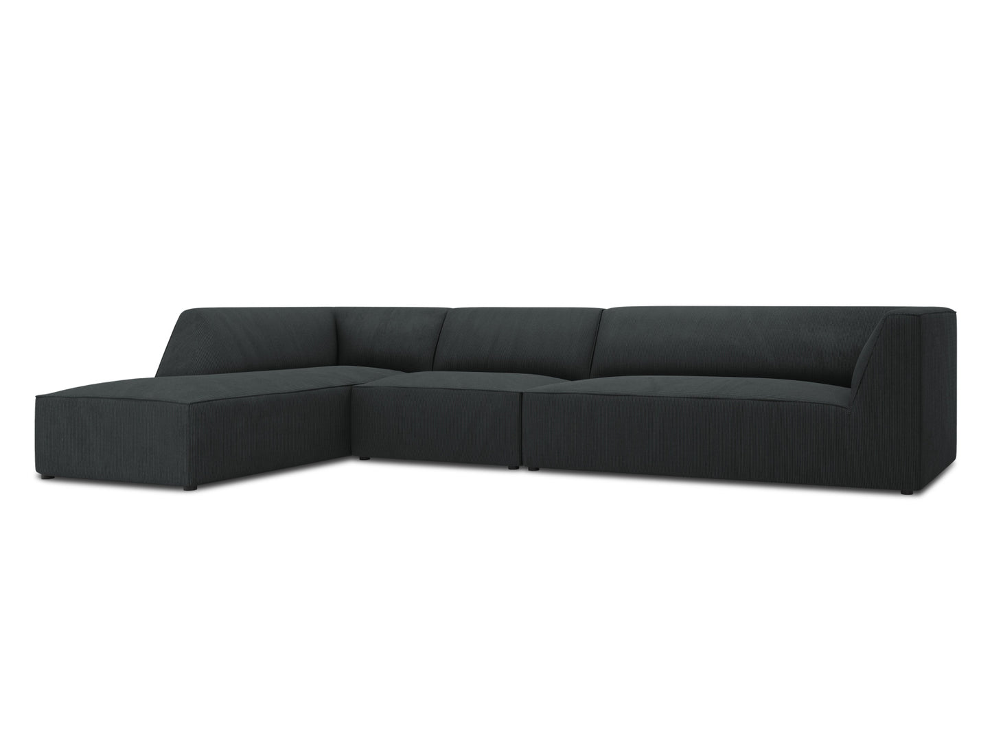 Ecksofa Cord Schwarz Ruby — Detailansicht
