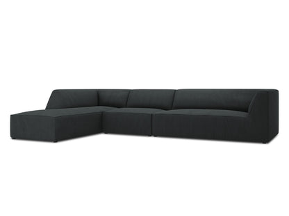 Ecksofa Cord Schwarz Ruby — Detailansicht