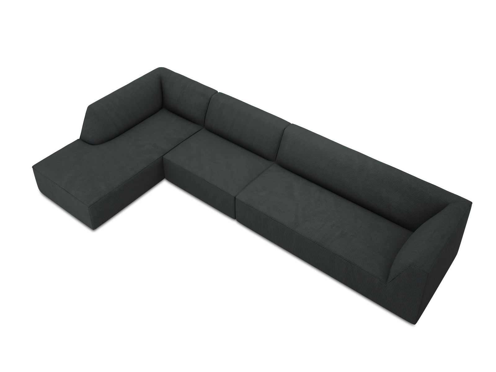 Ecksofa Cord Schwarz Ruby — Ansicht 4