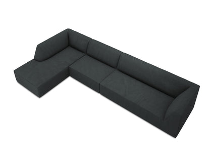 Ecksofa Cord Schwarz Ruby — Ansicht 4