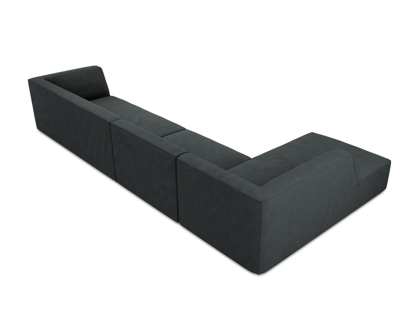 Ecksofa Cord Schwarz Ruby — Ansicht 5