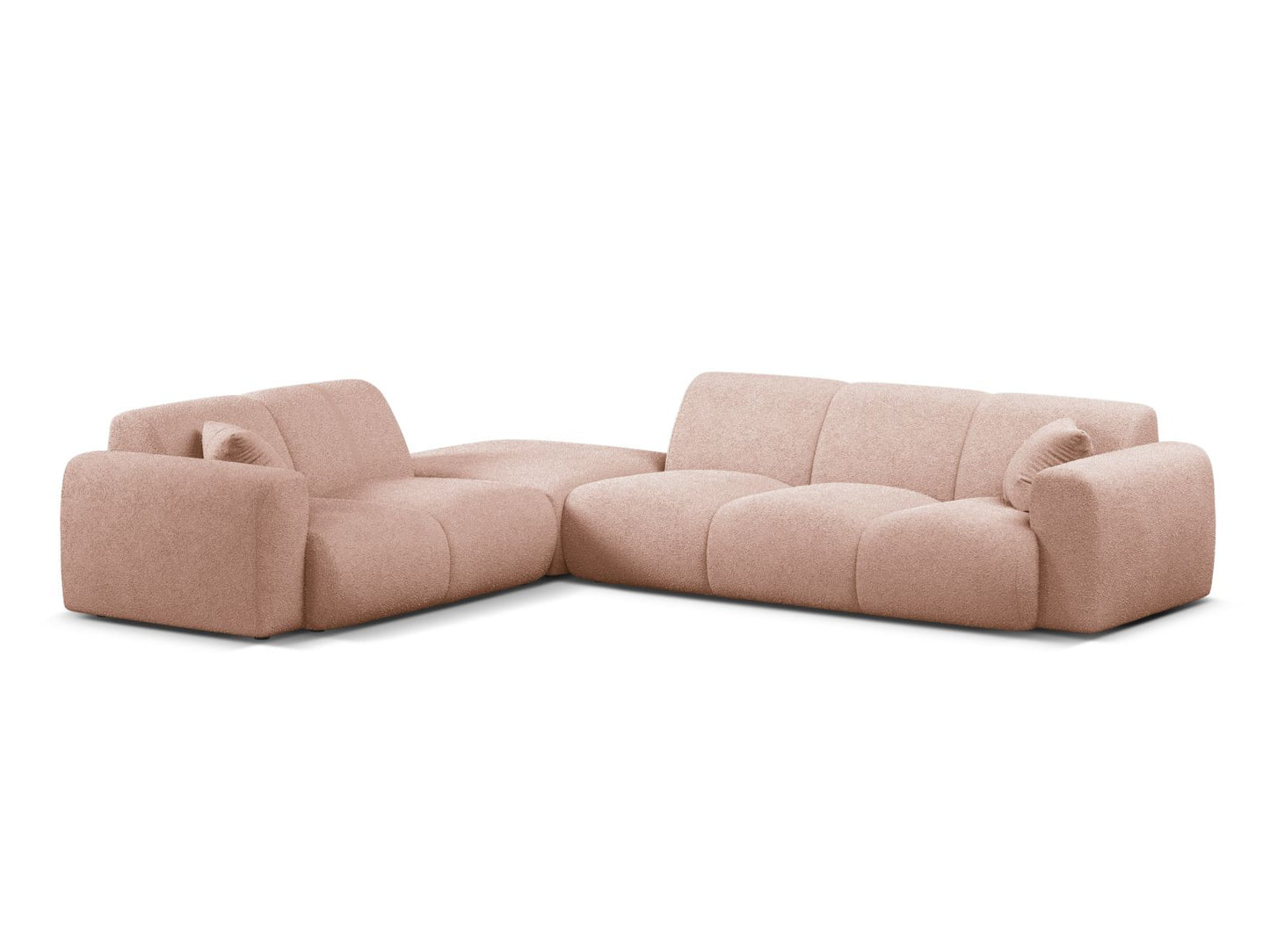 Molino Corner Sofa, 6 Seats, 315x250 cm — Powder Pink / Left