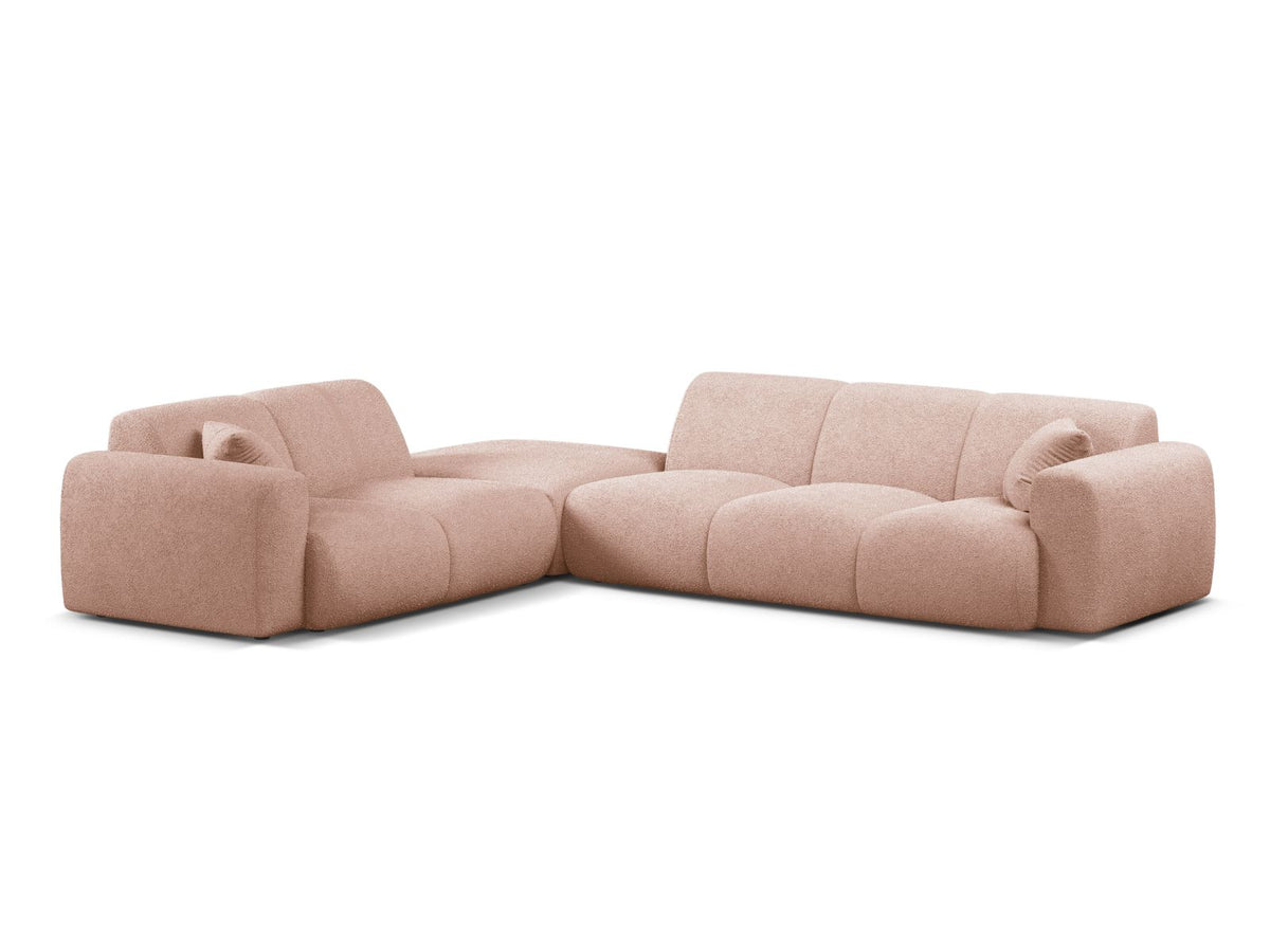 Molino Corner Sofa, 6 Seats, 315x250 cm — Powder Pink / Left
