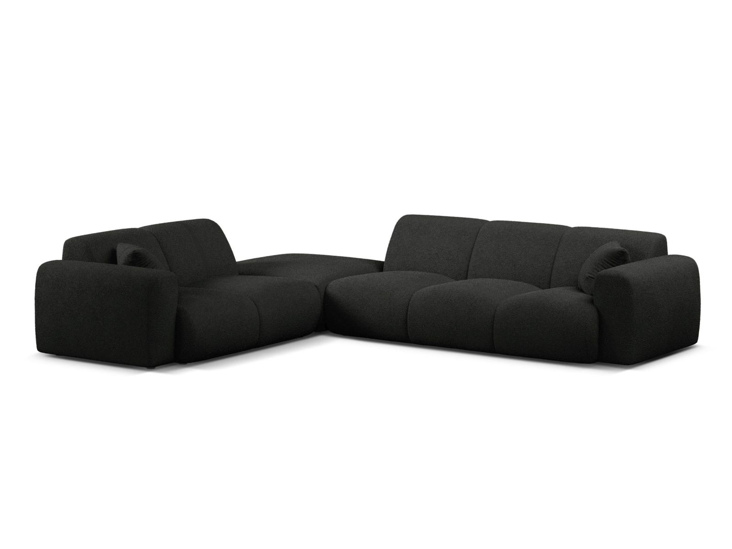 Molino Corner Sofa, 6 Seats, 315x250 cm — Black / Left