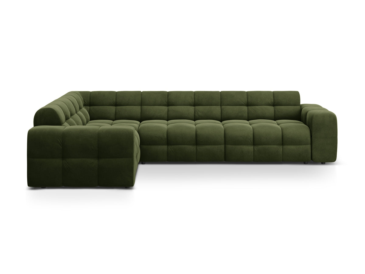 Kendal Corner Sofa, 6 Seats — Army Green / Left