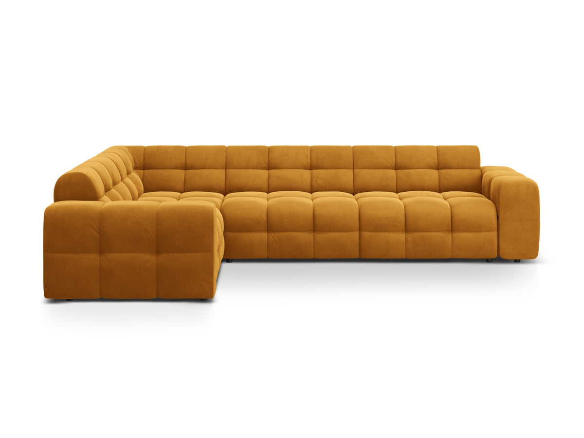 Kendal Corner Sofa, 6 Seats — Mustard / Left