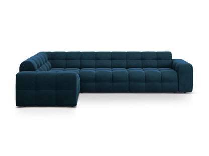 Kendal Corner Sofa, 6 Seats — Navy Blue / Left