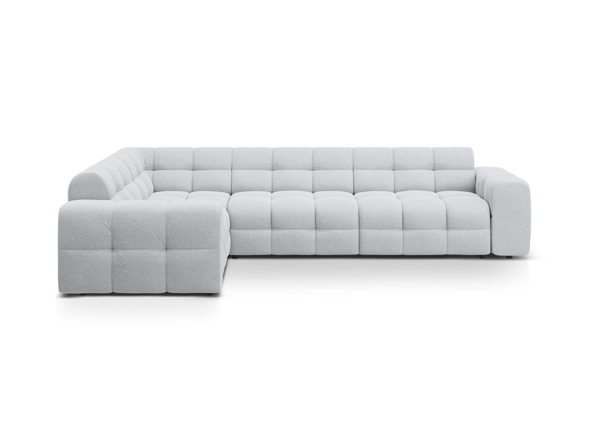 Kendal Corner Sofa, 5 Seats — Light Grey / Left