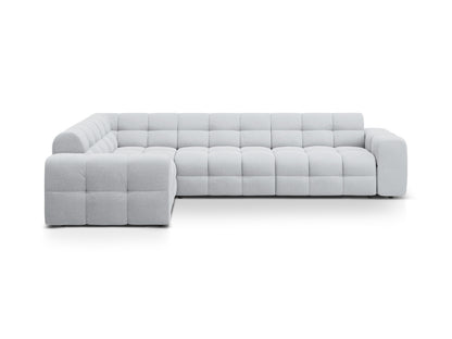 Kendal Corner Sofa, 5 Seats — Light Grey / Left