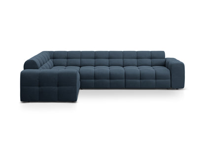 Ecksofa Strukturstoff Amazon Green Kendal — Navy Blue