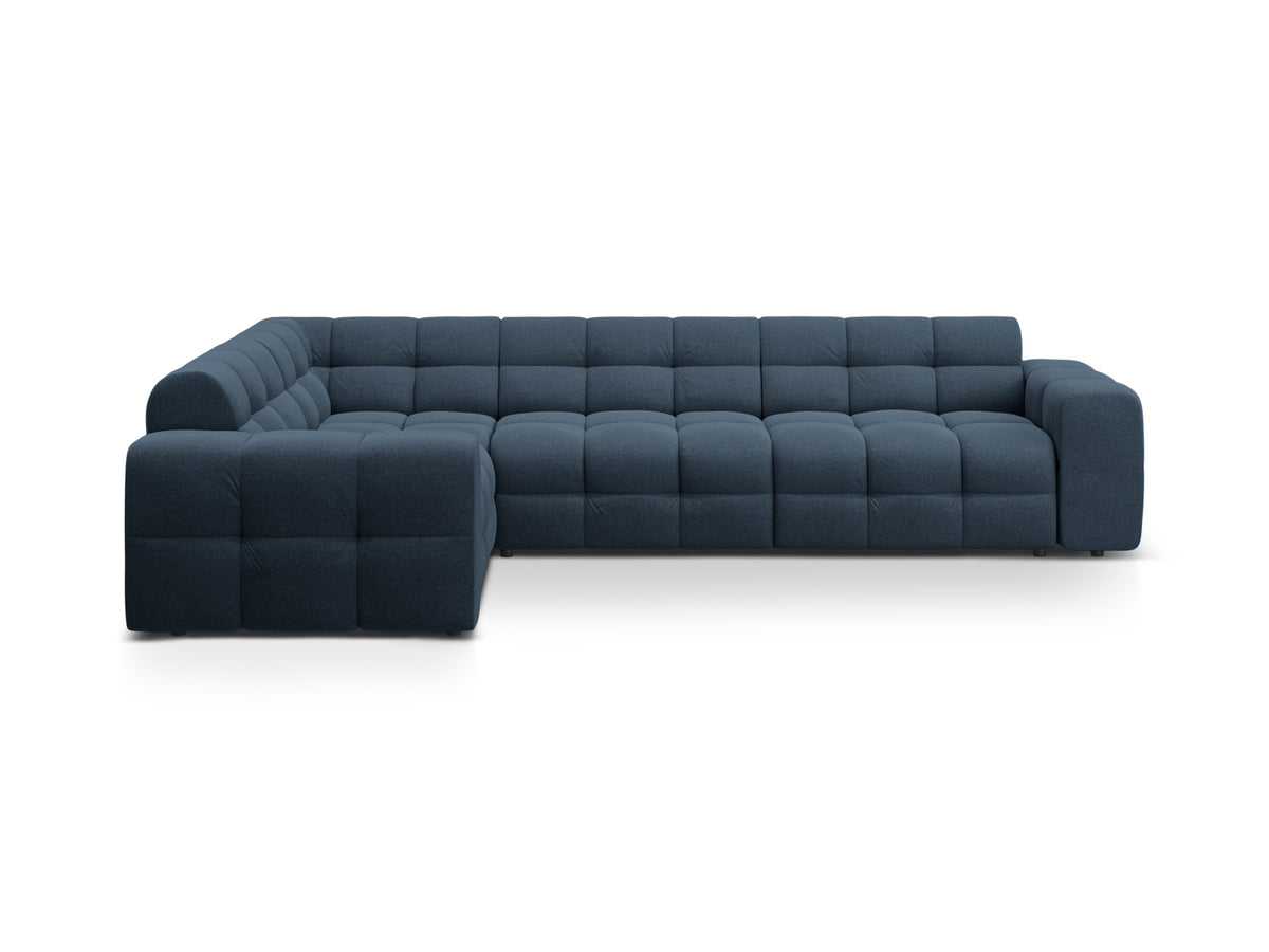 Kendal Corner Sofa, 5 Seats — Navy Blue / Left
