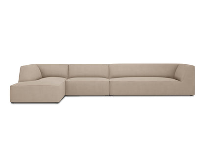 Ecksofa Strukturstoff Beige Ruby — Dark Beige