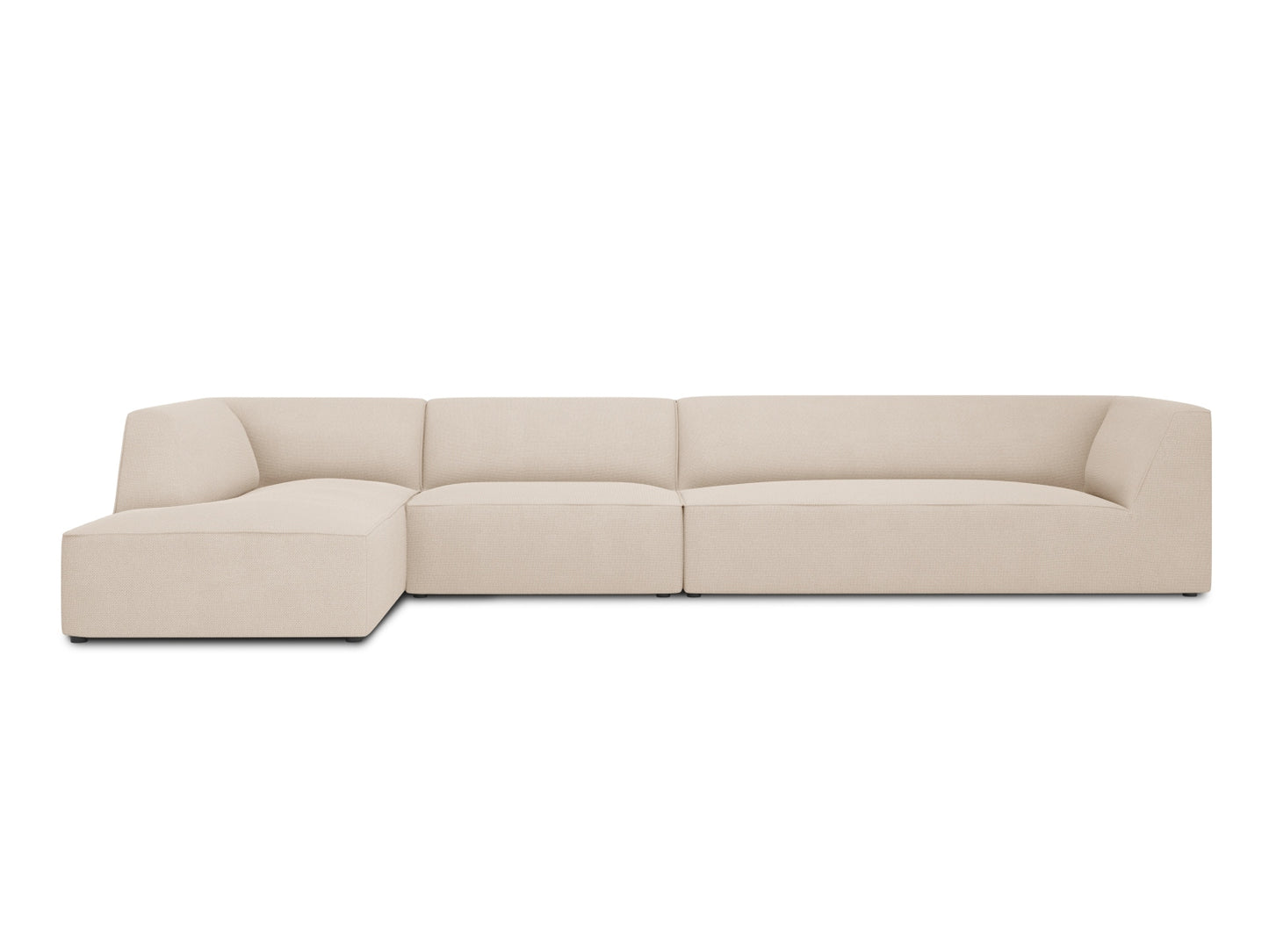 Ecksofa Strukturstoff Beige Ruby — Beige