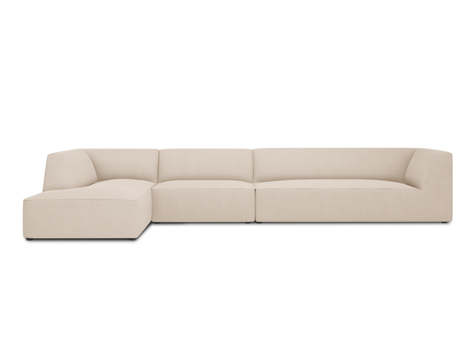 Ecksofa Strukturstoff Beige Ruby — Beige