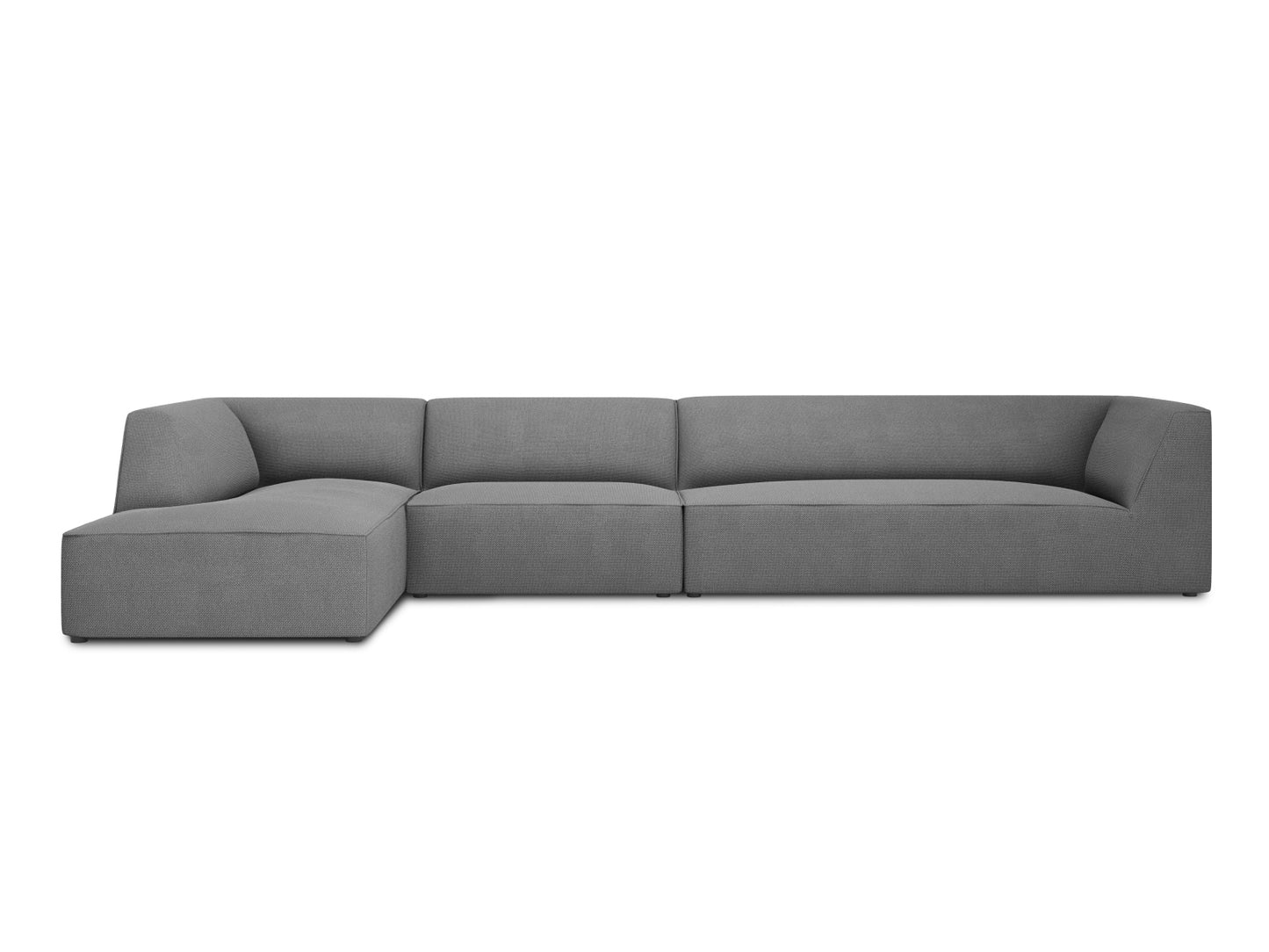 Ecksofa Strukturstoff Beige Ruby — Grey