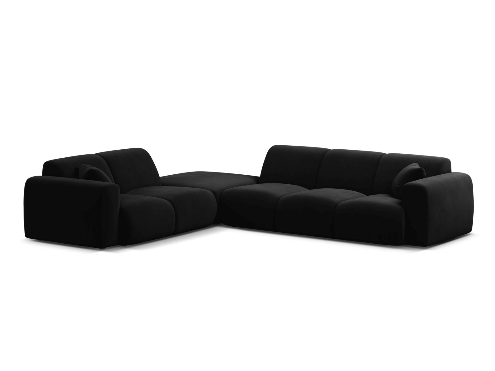 Molino Corner Sofa, 6 Seats, 315x250 cm — Black / Left