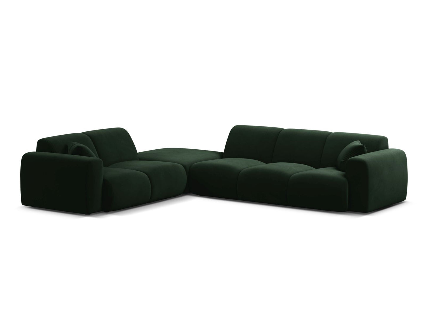 Molino Corner Sofa, 6 Seats, 315x250 cm — Bottle Green / Left