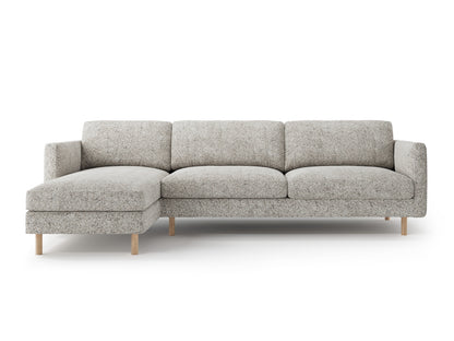 Eden Corner Sofa, 3 Seats — Beige Melange / Left