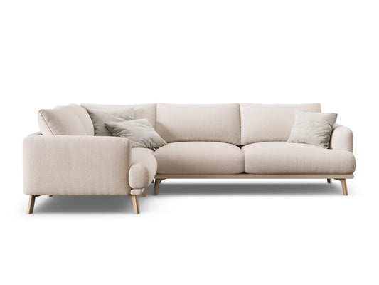 Naomi Corner Sofa, 3 Seats — Beige / Left