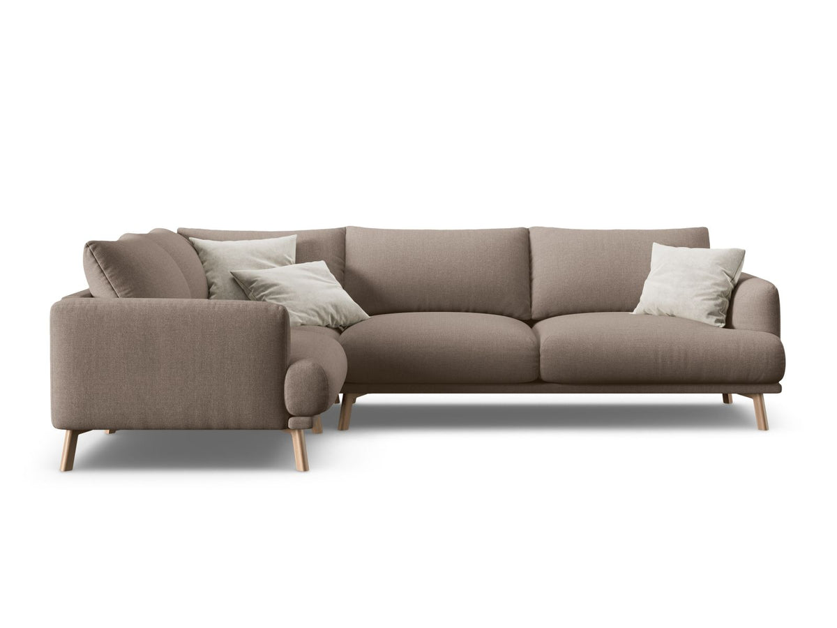 Naomi Corner Sofa, 3 Seats — Cappuccino / Left