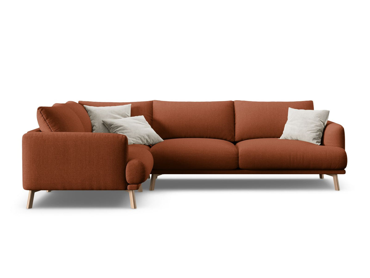 Naomi Corner Sofa, 3 Seats — Brick / Left