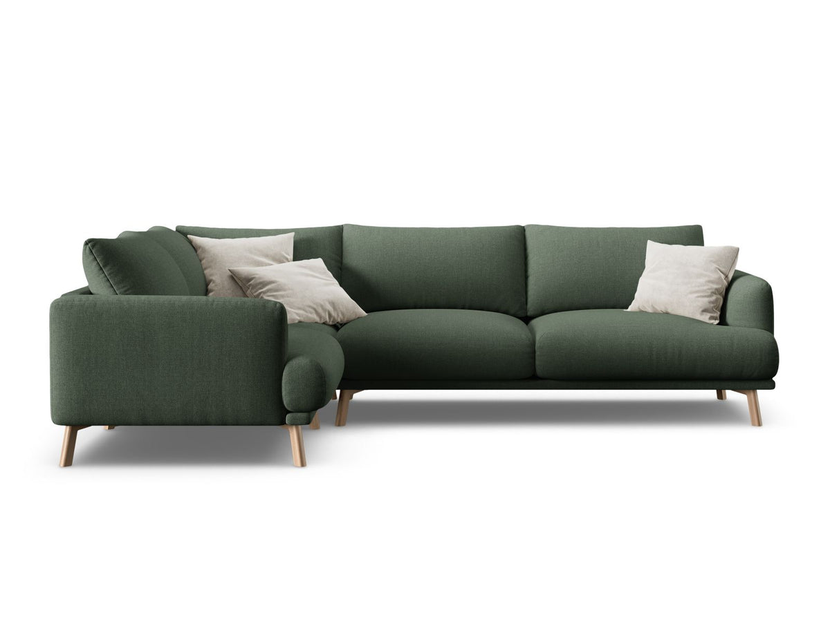 Naomi Corner Sofa, 3 Seats — Moss Green / Left