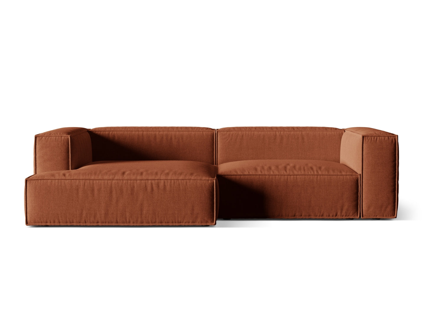 Nuria Modular Corner Sofa, 4 Seats, 292x147 cm — Brick / Left