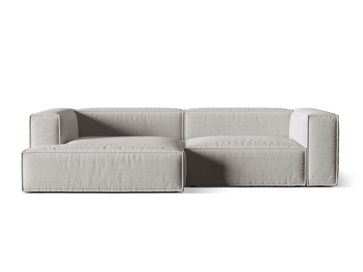 Nuria Modular Corner Sofa, 4 Seats, 292x147 cm — Light Grey / Left