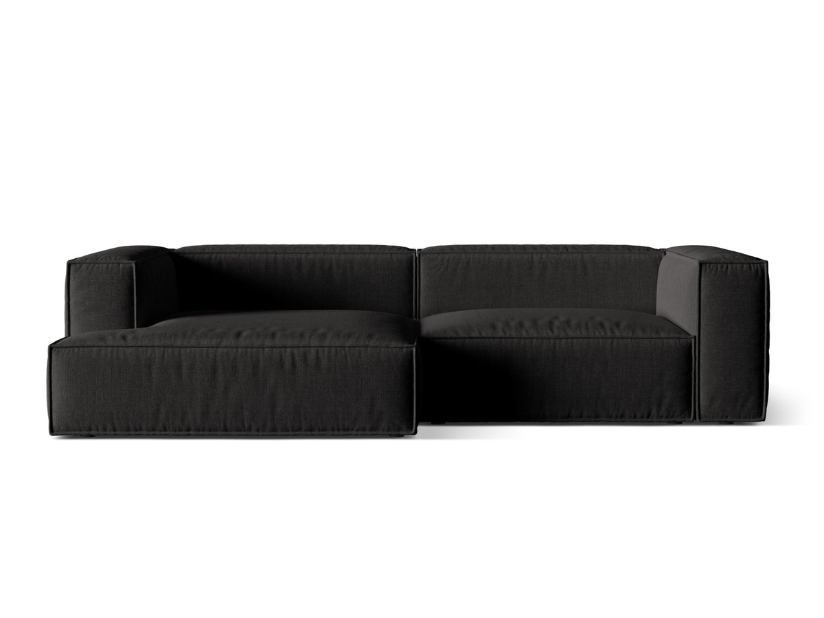 Nuria Modular Corner Sofa, 4 Seats, 292x147 cm — Black / Left