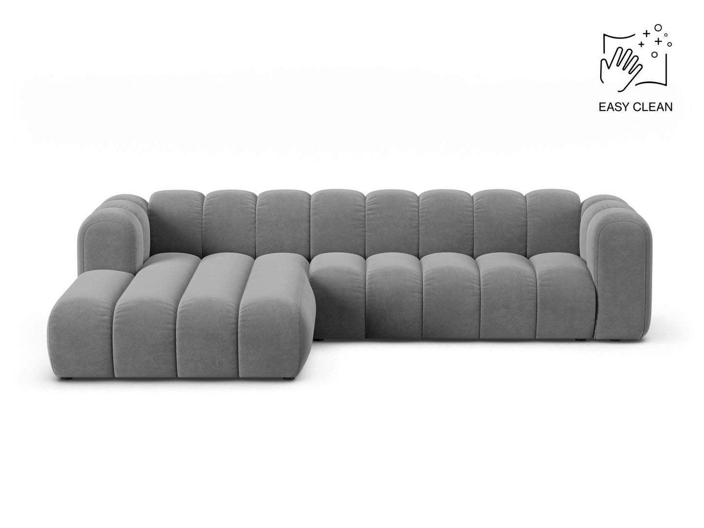 Lupine Modular Corner Sofa, 4 Seats — Light Grey / Left