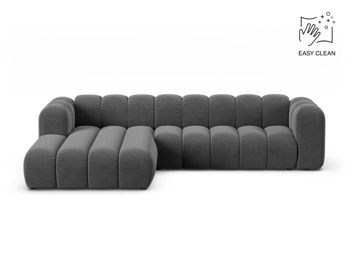 Lupine Modular Corner Sofa, 4 Seats — Grey / Left
