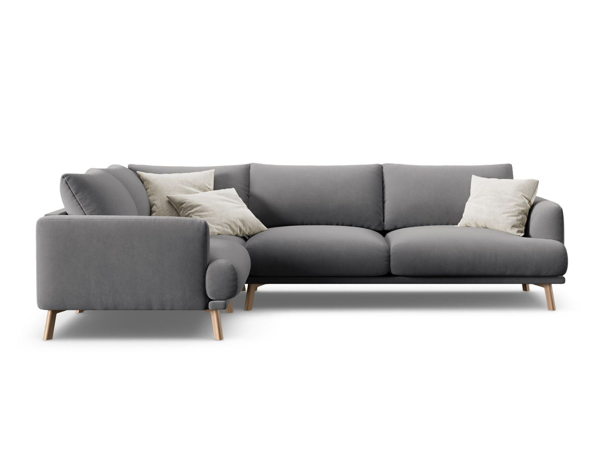 Naomi Corner Sofa, 3 Seats — Grey / Left