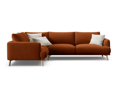 Naomi Corner Sofa, 3 Seats — Terracotta / Left