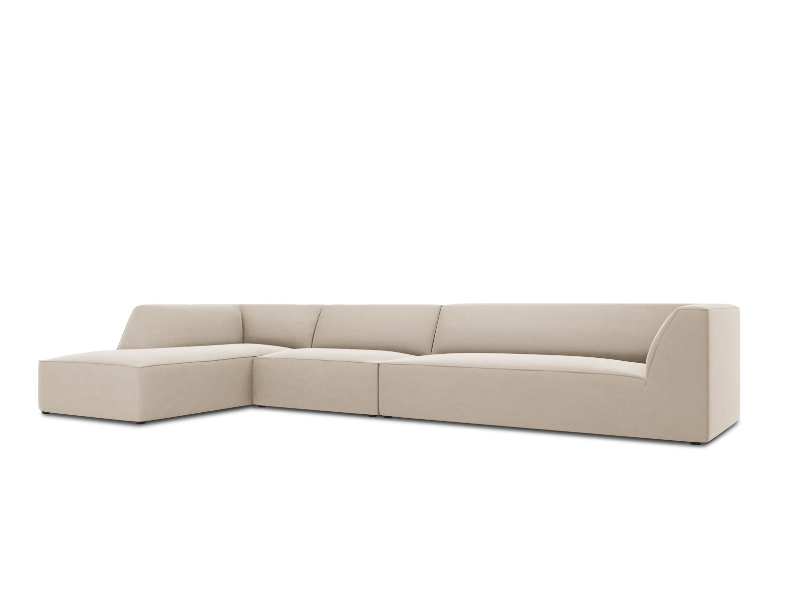 Ecksofa Samt Beige Ruby — Detailansicht