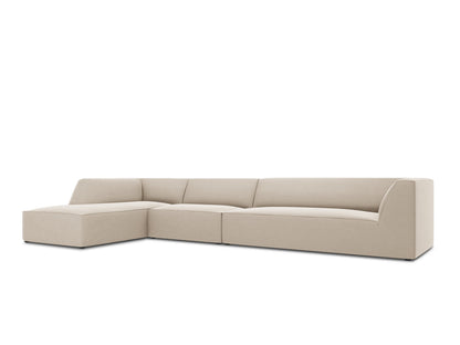 Ecksofa Samt Beige Ruby — Detailansicht