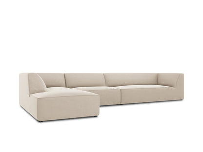 Ecksofa Samt Beige Ruby — Maße und Details