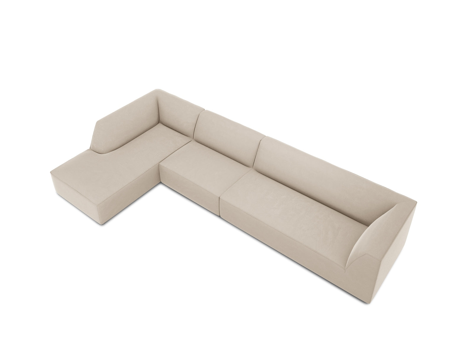 Ecksofa Samt Beige Ruby — Ansicht 4