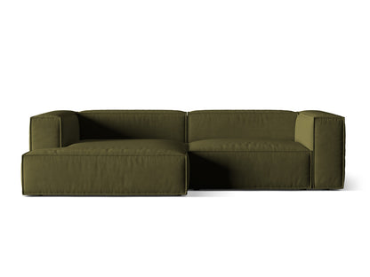 Nuria Modular Corner Sofa, 4 Seats, 292x147 cm — Moss Green Melange / Left