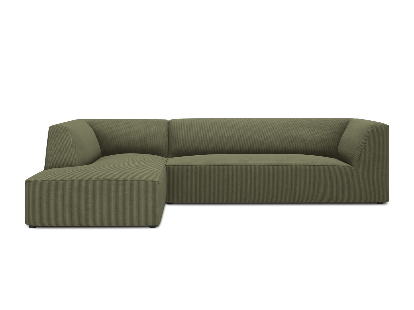 Ruby Modular Corner Sofa, 5 Seats — Green / Left