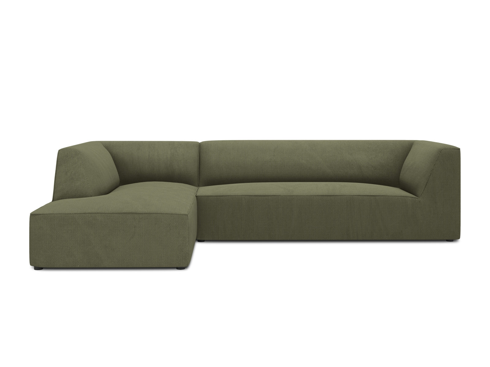 Ruby Modular Corner Sofa, 5 Seats — Green / Left
