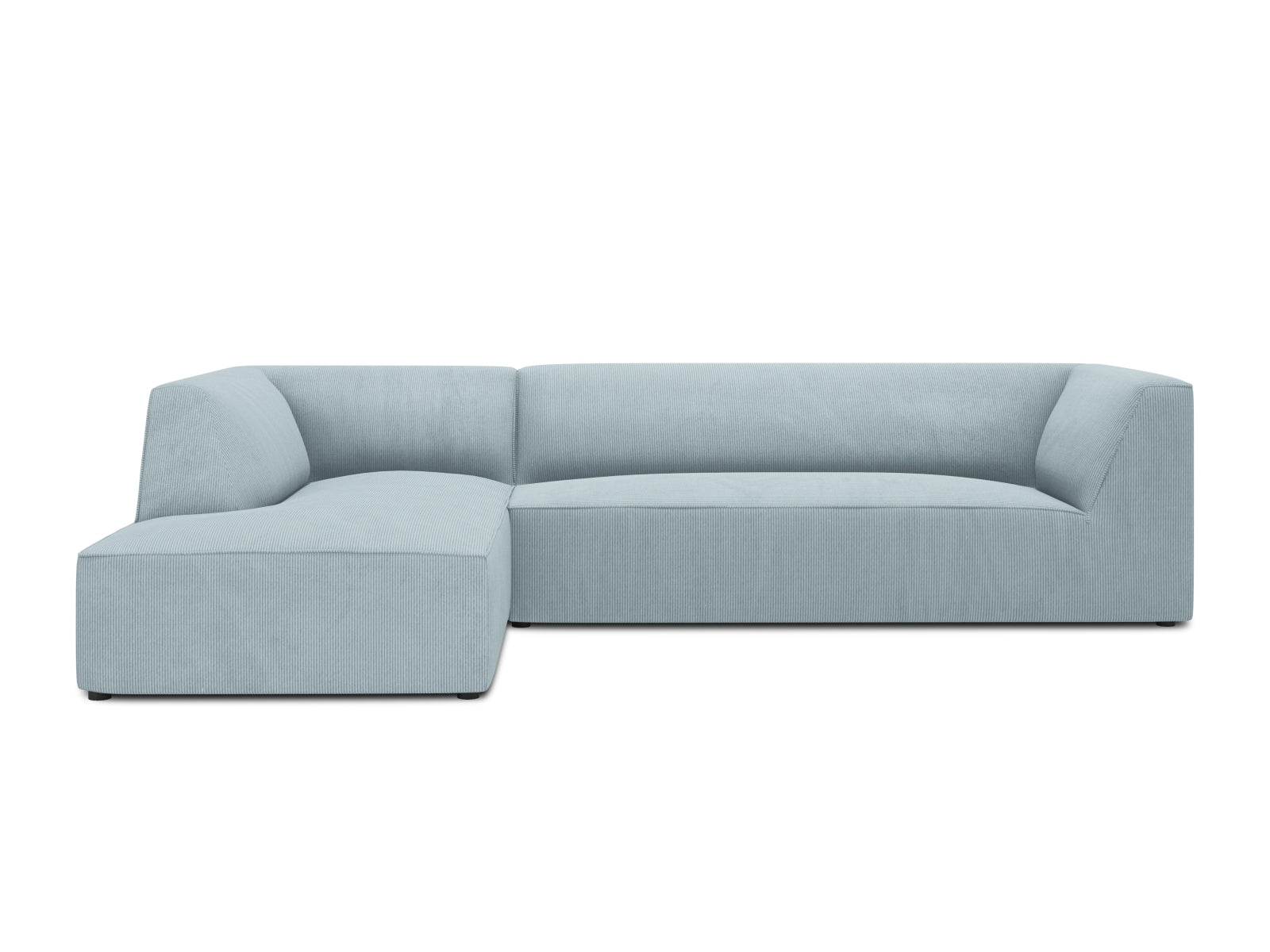 Ruby Modular Corner Sofa, 5 Seats — Light Blue / Left