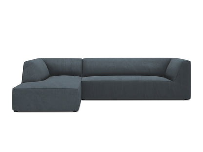 Ruby Modular Corner Sofa, 5 Seats — Blue / Left