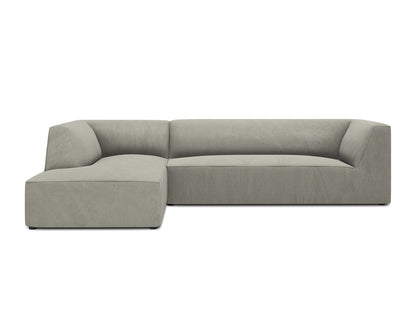 Ruby Modular Corner Sofa, 5 Seats — Light Grey / Left