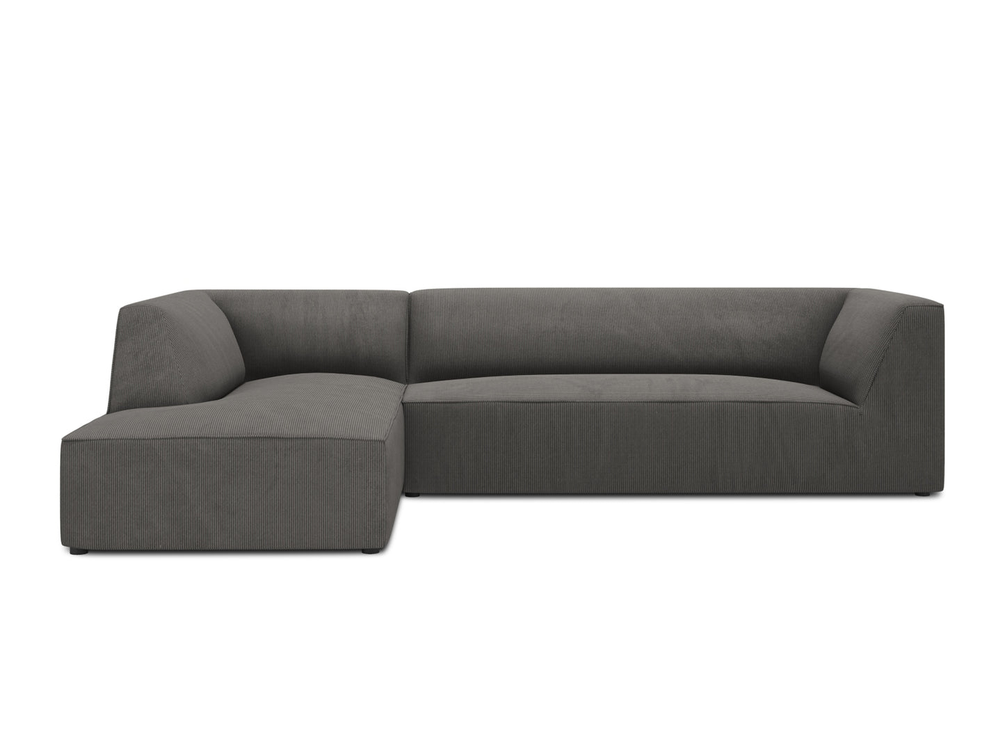 Ruby Modular Corner Sofa, 5 Seats — Dark Grey / Left