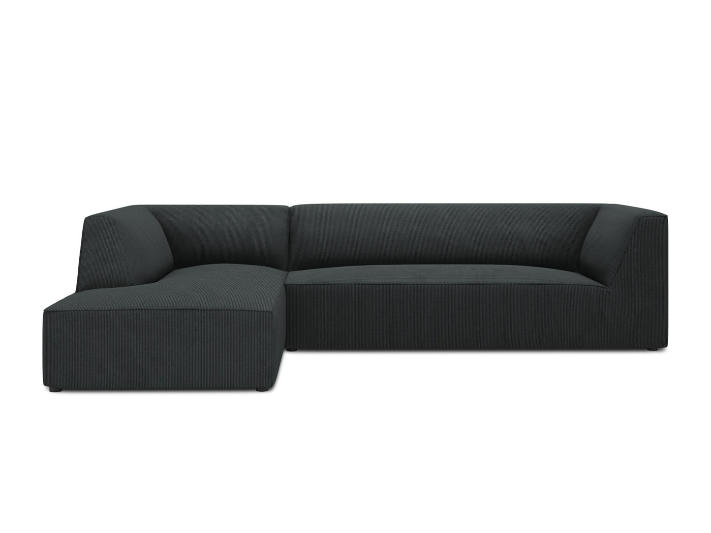 Ruby Modular Corner Sofa, 5 Seats — Black / Left